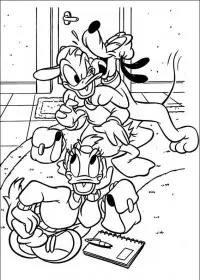 Fisă de colorat cu Daisy duck de colorat p02