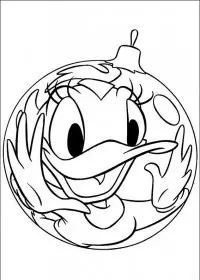 Fisă de colorat cu Daisy duck de colorat p24