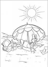 Fisă de colorat cu Daisy duck de colorat p30