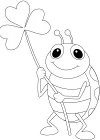 Fișă cu buburuza de colorat p14