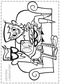 Fisă de colorat cu Dexter laboratory de colorat p07