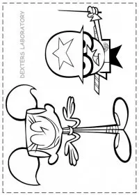 Fisă de colorat cu Dexter laboratory de colorat p08