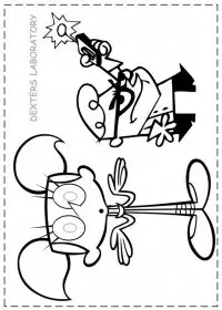 Fisă de colorat cu Dexter laboratory de colorat p12