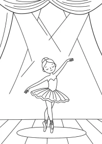 Balerină de colorat p5
