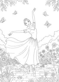 Balerină de colorat p2