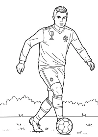 Cristiano Ronaldo de colorat p1