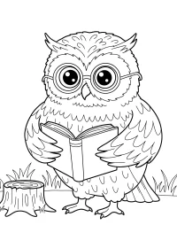 Fișă cu bufniță de colorat p1
