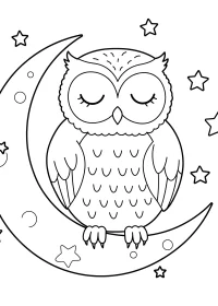 Fișă cu bufniță de colorat p3
