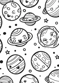 Planete de colorat