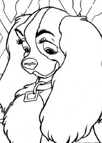 Fisă de colorat cu Doamna si vagabondul de colorat p09