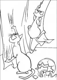 Fisă de colorat cu Doamna si vagabondul de colorat p22