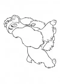 Fisă de colorat cu Doamna si vagabondul de colorat p46