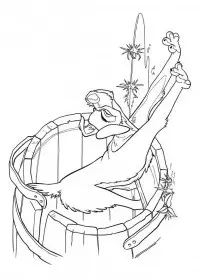 Fisă de colorat cu Doamna si vagabondul de colorat p47