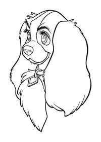 Fisă de colorat cu Doamna si vagabondul de colorat p54