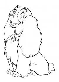 Fisă de colorat cu Doamna si vagabondul de colorat p56