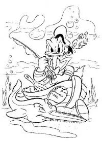 Donald Duck de colorat