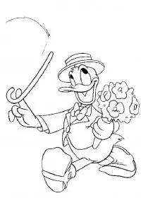 Fisă de colorat cu Donald duck de colorat p02