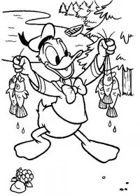 Fisă de colorat cu Donald duck de colorat p04