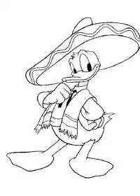 Fisă de colorat cu Donald duck de colorat p05