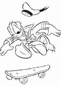 Fisă de colorat cu Donald duck de colorat p06