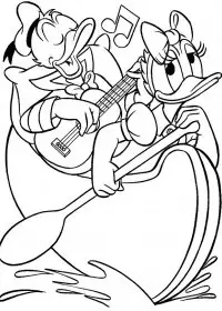 Fisă de colorat cu Donald duck de colorat p07