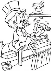 Fisă de colorat cu Donald duck de colorat p09