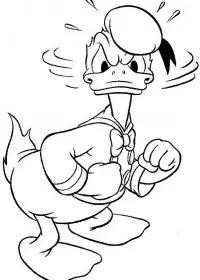 Fisă de colorat cu Donald duck de colorat p16