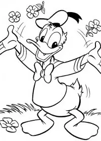 Fisă de colorat cu Donald duck de colorat p21