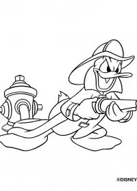 Fisă de colorat cu Donald duck de colorat p23