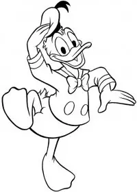 Fisă de colorat cu Donald duck de colorat p24