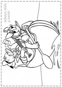 Fisă de colorat cu Donald duck de colorat p41