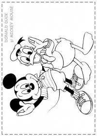 Fisă de colorat cu Donald duck de colorat p43