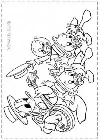 Fisă de colorat cu Donald duck de colorat p45