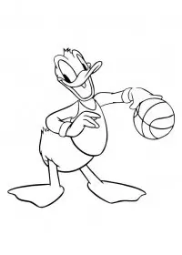 Fisă de colorat cu Donald duck de colorat p52
