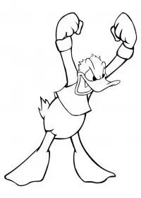 Fisă de colorat cu Donald duck de colorat p53