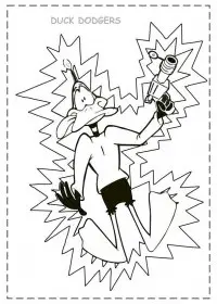 Fisă de colorat cu Duck dodgers de colorat p02