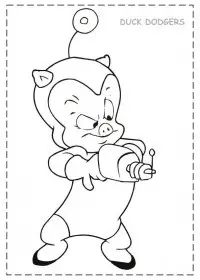 Fisă de colorat cu Duck dodgers de colorat p09