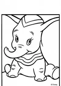 Fisă de colorat cu Dumbo de colorat p02