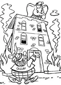 Fisă de colorat cu Dumbo de colorat p05