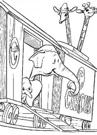 Fisă de colorat cu Dumbo de colorat p06