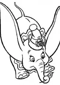 Fisă de colorat cu Dumbo de colorat p07
