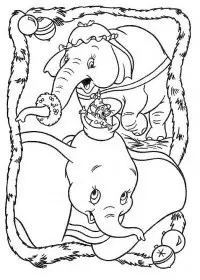 Fisă de colorat cu Dumbo de colorat p09