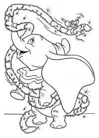 Fisă de colorat cu Dumbo de colorat p11