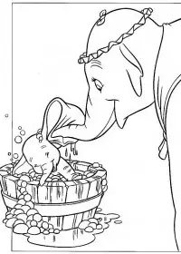 Fisă de colorat cu Dumbo de colorat p16