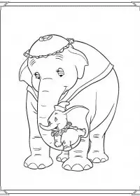Fisă de colorat cu Dumbo de colorat p17