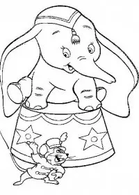 Fisă de colorat cu Dumbo de colorat p19