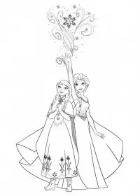 Fisă de colorat cu Elsa de colorat p5