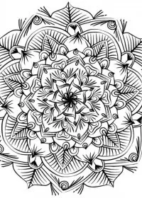 Fisă de colorat cu Mandale de colorat p9