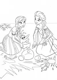 Fisă de colorat cu Elsa de colorat p2