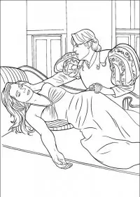 Fisă de colorat cu Enchanted de colorat p12